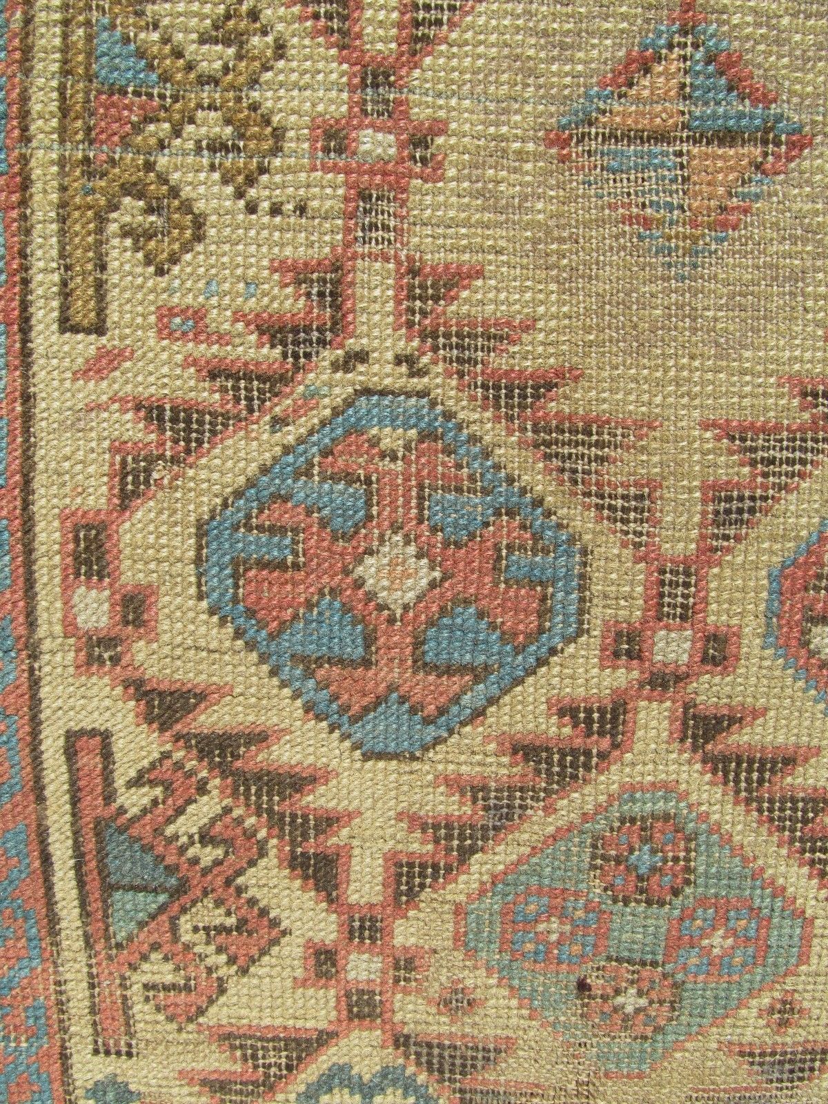 LATE 19TH / EARLY 20TH CENTURY ANTIQUE CAUCASIAN ESTATE CARPET 5'4" X 2'5"