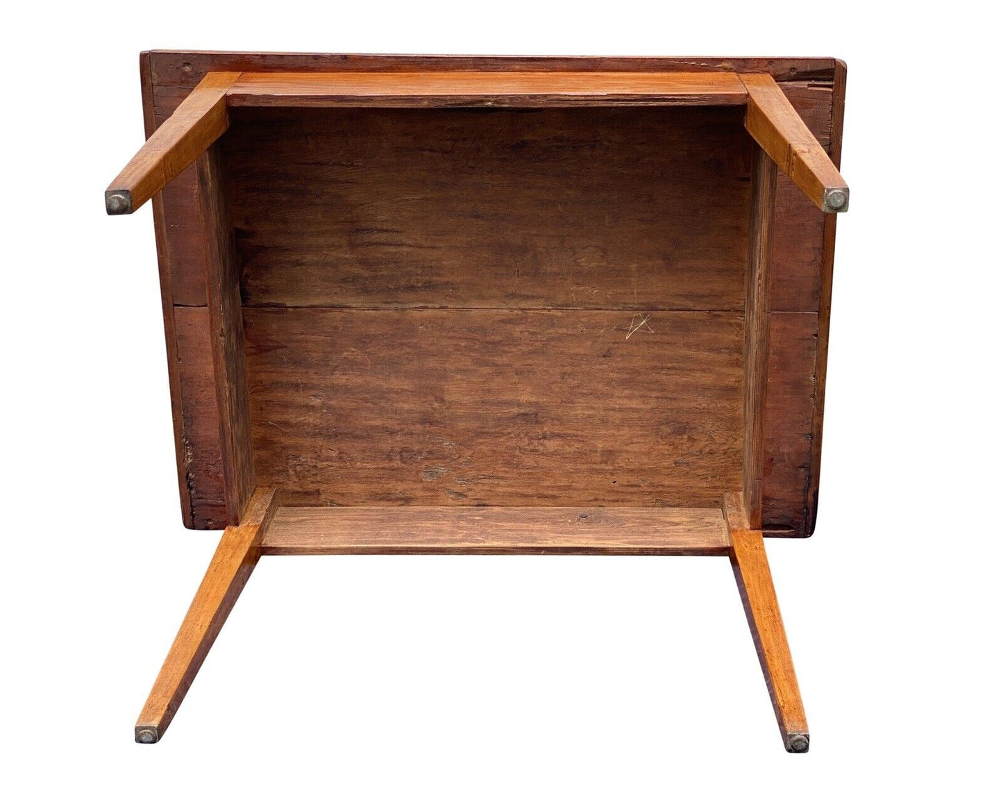 Antique New England Pumpkin Pine Tavern Table / Dining Table