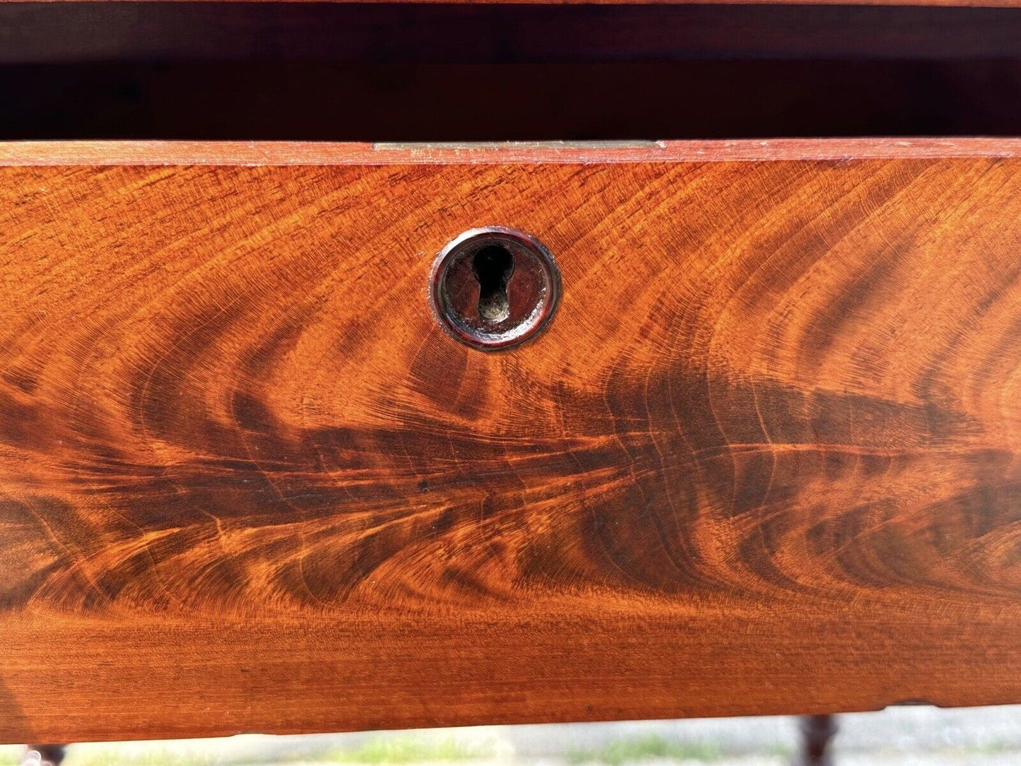 19th Century Antique Sheraton Mahogany Worktable / Stand With Octagonal Legs