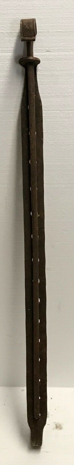 EARLY 19TH C CAST IRON & WROUGHT IRON ADJUSTABLE TRAMMEL