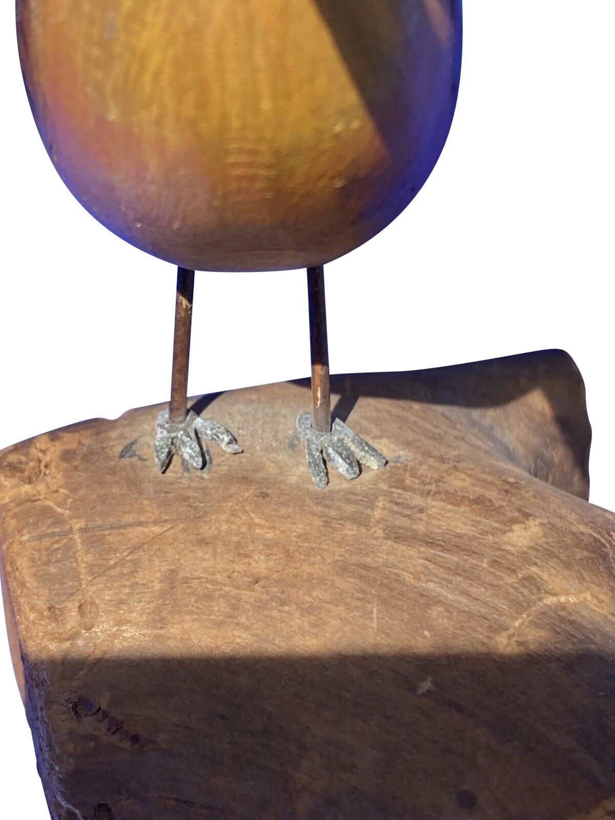 Vintage Carved & Painted Miniature Woodcock Decoy - Bar Harbor Maine Shorebird