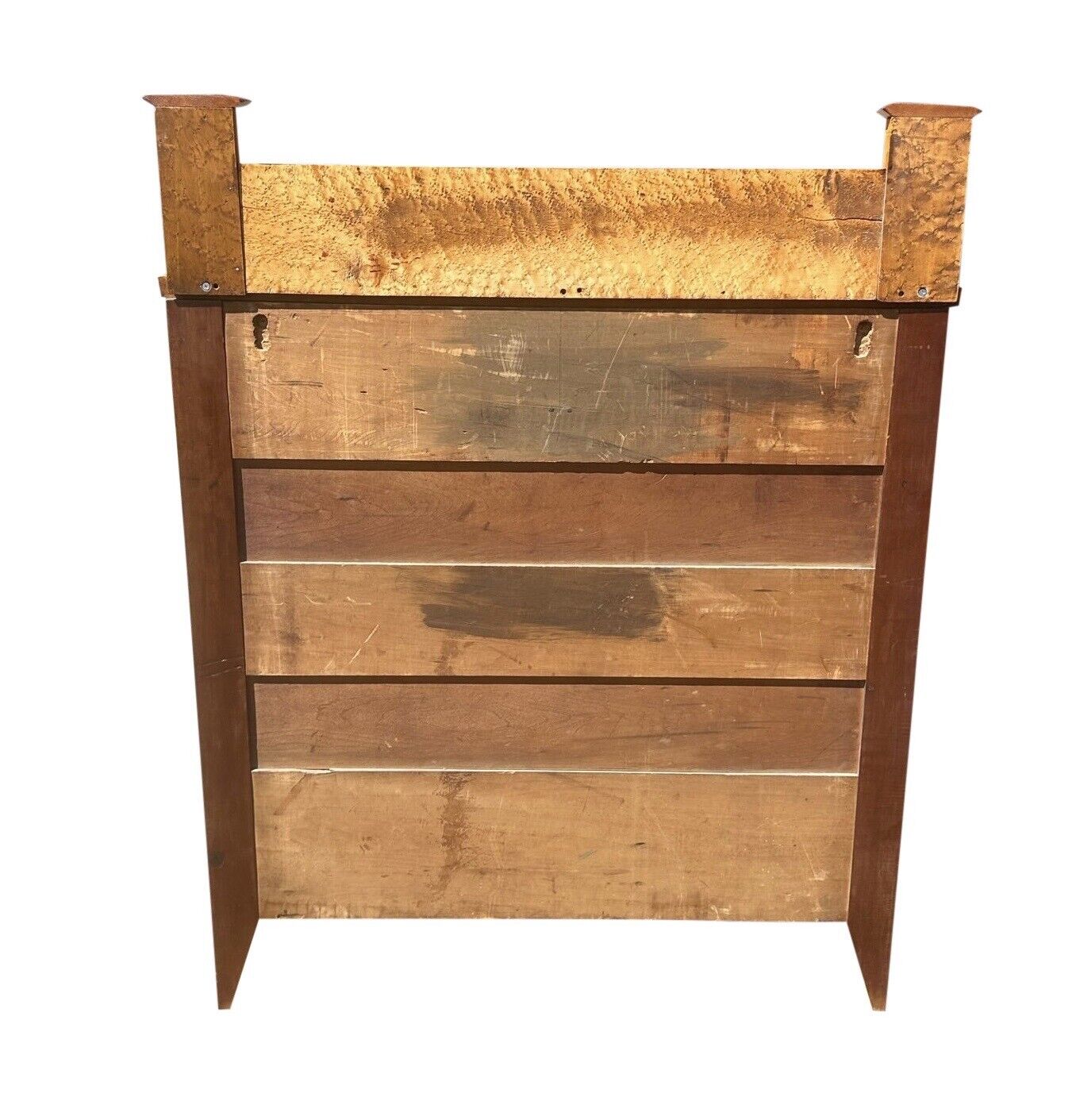 Early 19th Century Federal Birds Eye Maple Chest of Drawers With Cherry & Poplar
