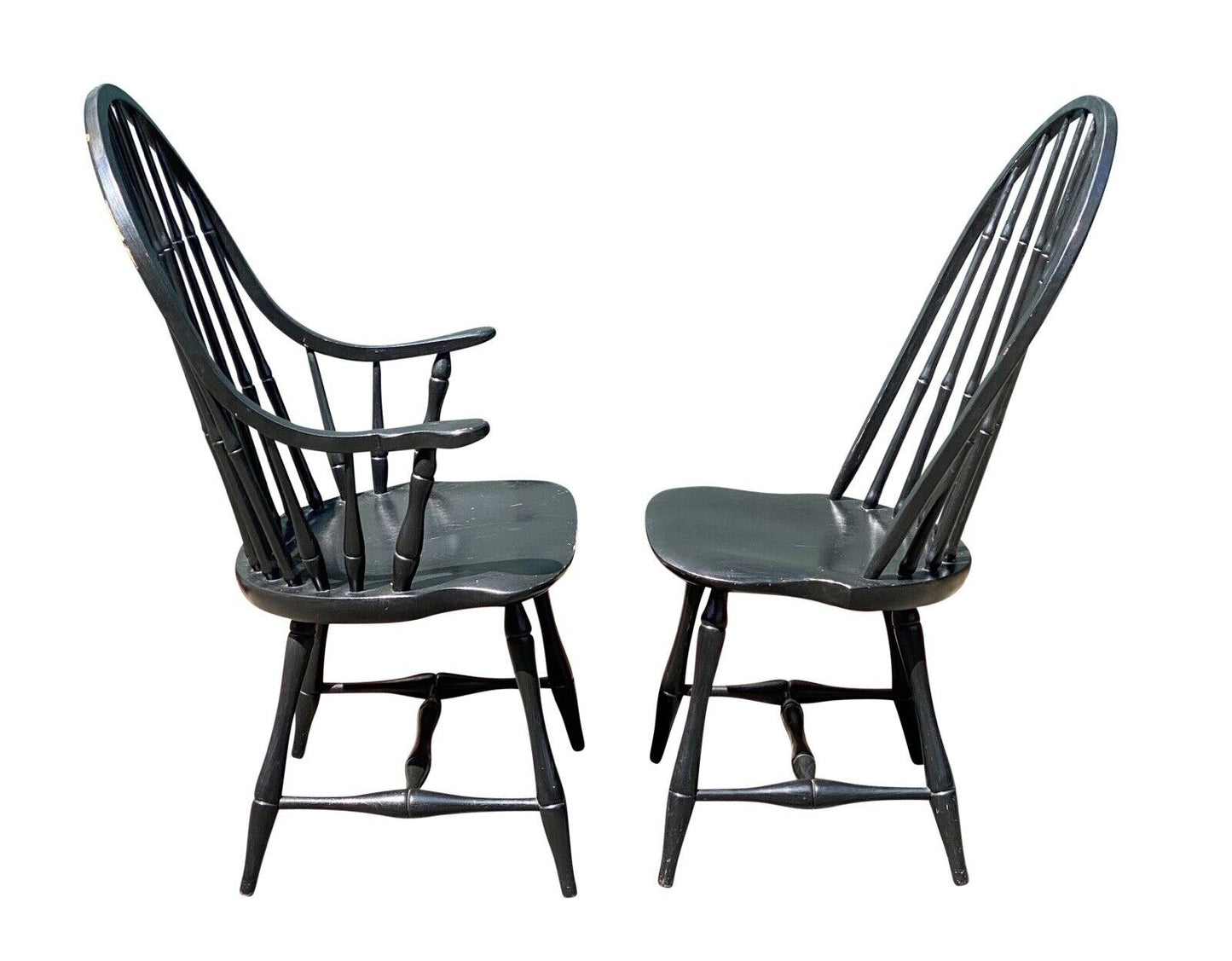 20th C Antique Style Bent Brothers Set of 5 Hoop Back Windsor Dining Chairs