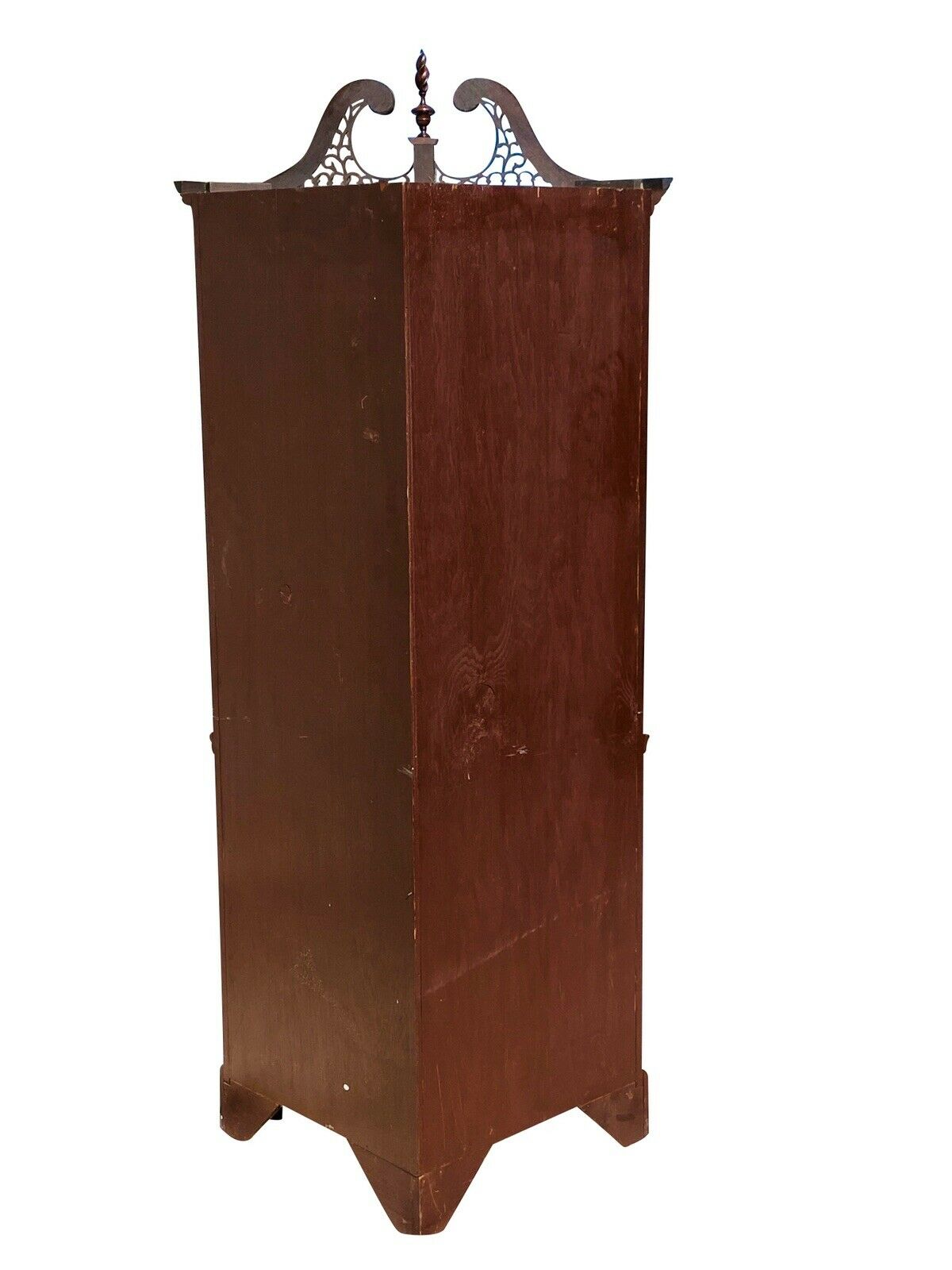 20TH C FEDERAL ANTIQUE STYLE MAHOGANY CORNER CABINET / CUPBOARD
