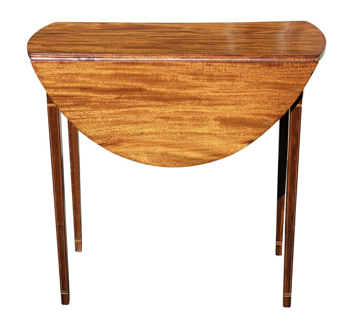 19TH C ANTIQUE FEDERAL PERIOD MAHOGANY HEPPLEWHITE DROP LEAF PEMBROKE TABLE
