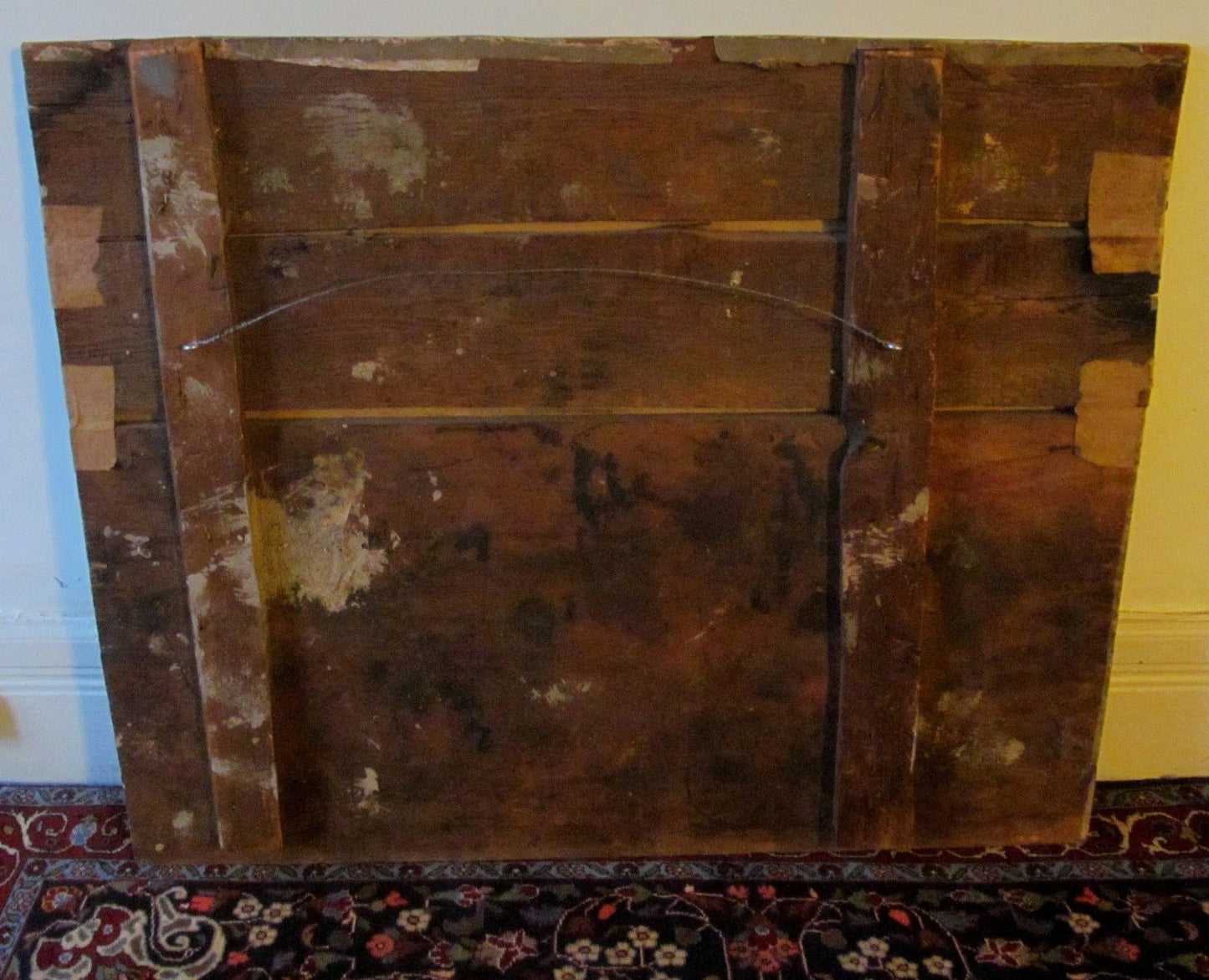 EARLY 19TH CENTURY FEDERAL PERIOD DECORATED FIRE BOARD FIRE PLACE COVER-