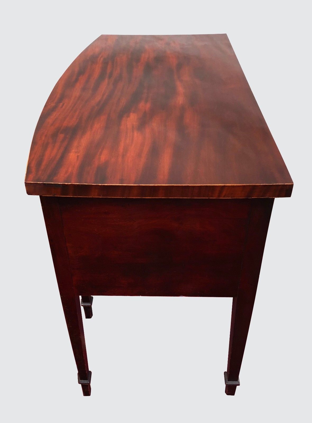 18TH CT HEPPLEWHITE SIX LEG SPADE FOOT MAHOGANY BRANDY BOARD W/ BOTTLE DRAWERS