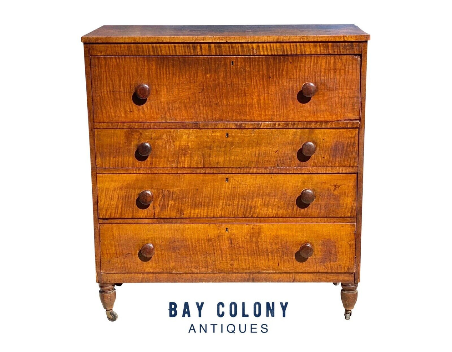 Federal Tiger Maple Country Butler's Desk in Original Surface Circa 1790 - 1810