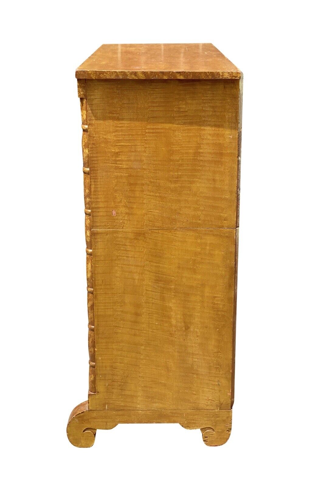 19th Century Grain Painted Antique Chest of Drawers in Desirable Mustard Surface