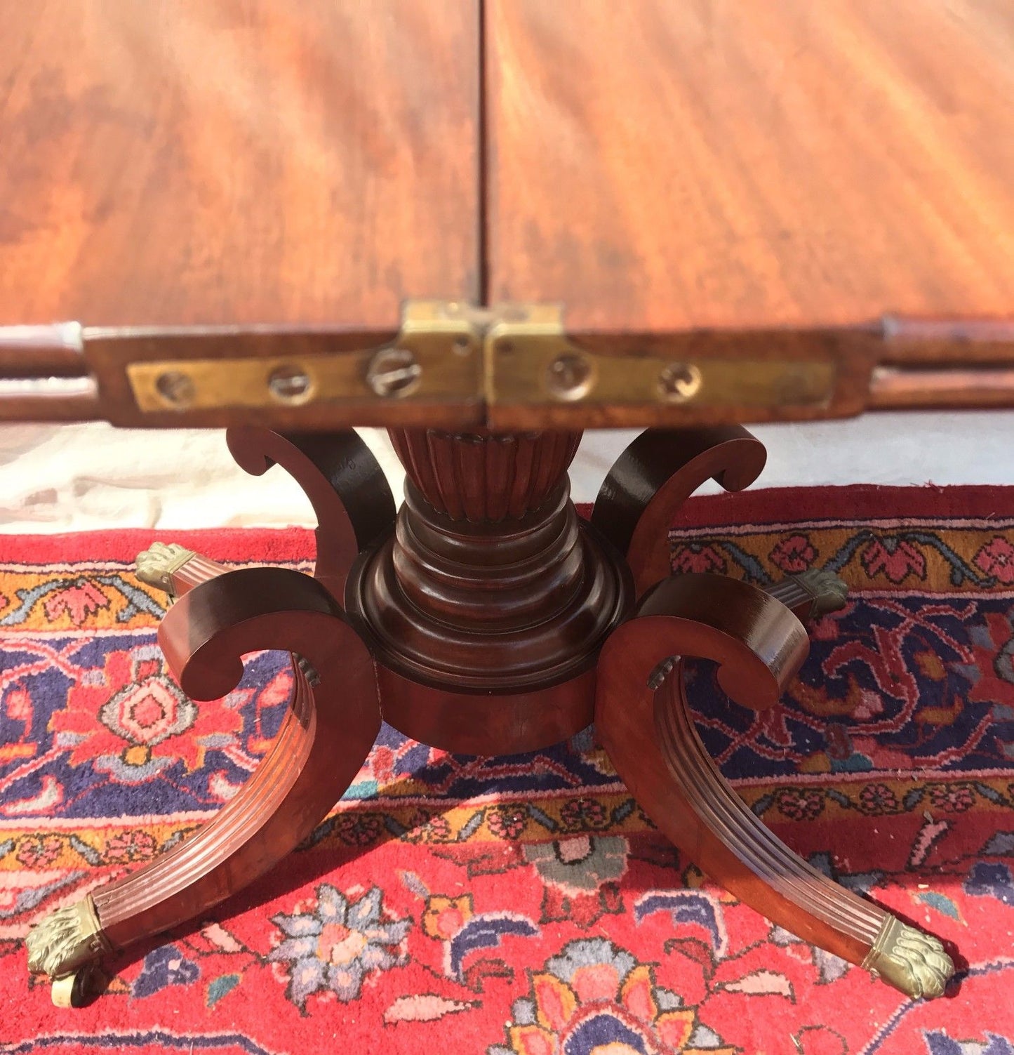 LATE FEDERAL PERIOD CLASSICAL GAME TABLE ATTRIBUTED TO ISSAC VOSE BOSTON