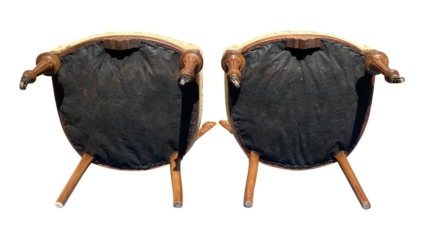 19th C Set of 4 Antique New York Victorian Renaissance Revival Parlor Chairs