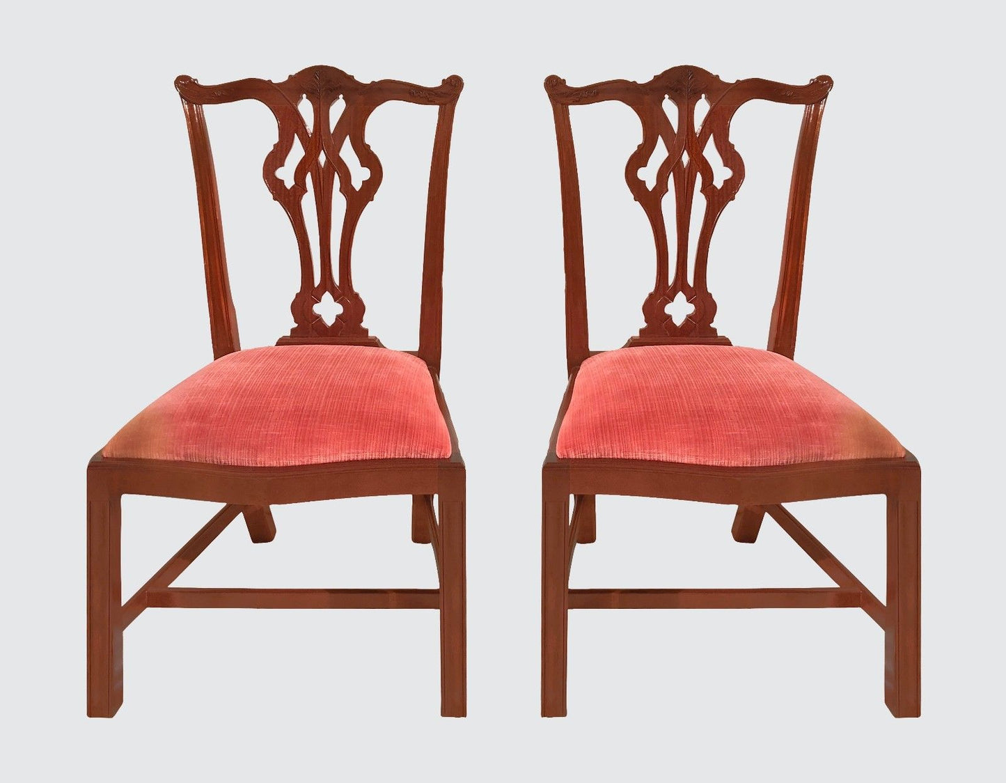 EXCEPTIONALLY FINE SET OF 10 CHIPPENDALE STYLE MAHOGANY DINING CHAIRS-A-1 COND.