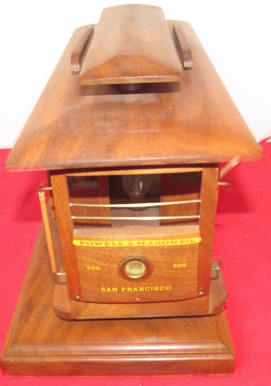 INTERESTING VINTAGE SAN FRANCISCO TRAIN / TROLLEY CAR NIGHT LIGHT LAMP
