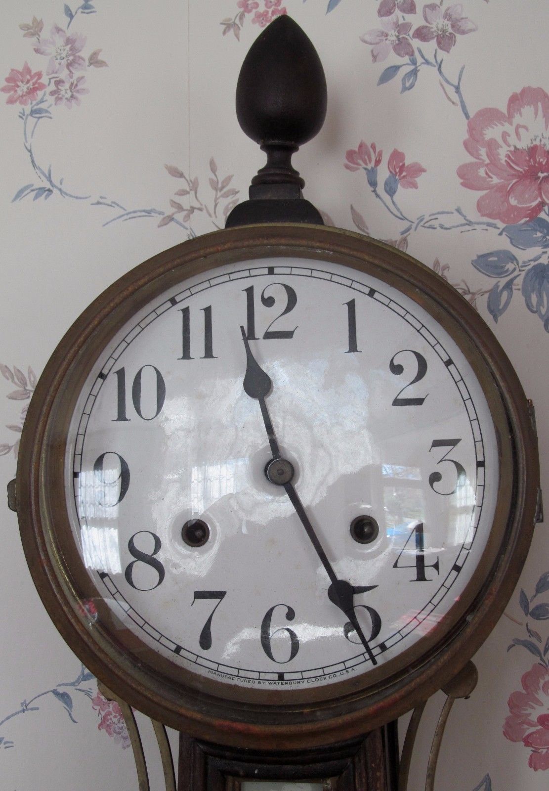 LARGE ANTIQUE BANJO CLOCK BY THE WATERBURY CLOCK COMPANY WILLARD SERIES