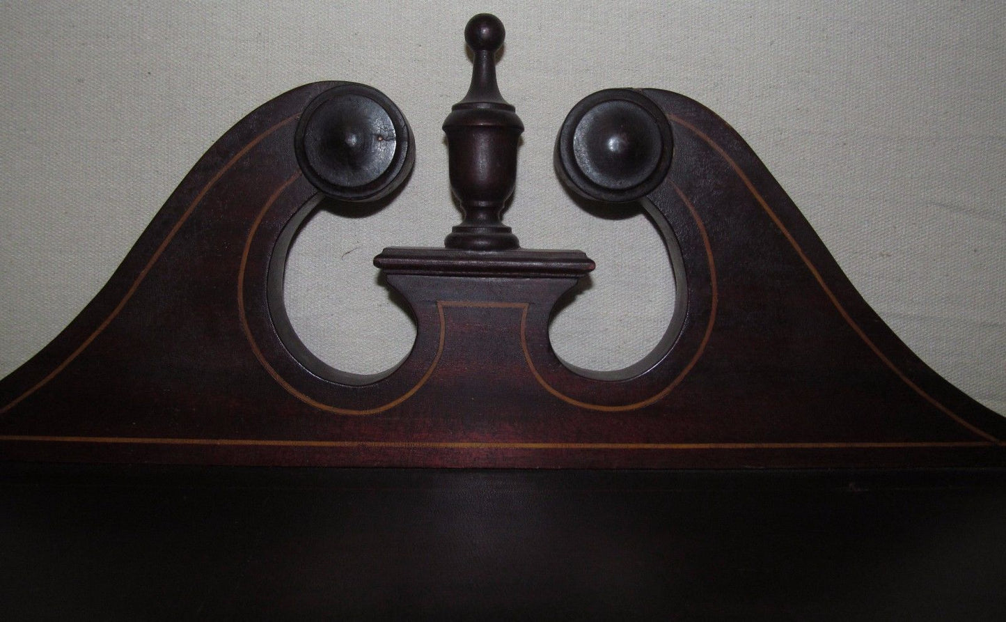 ULTRA CHOICE EDWARDIAN INLAID BOOKCASE IN SOLID HONDURAN MAHOGANY-MUST SEE!