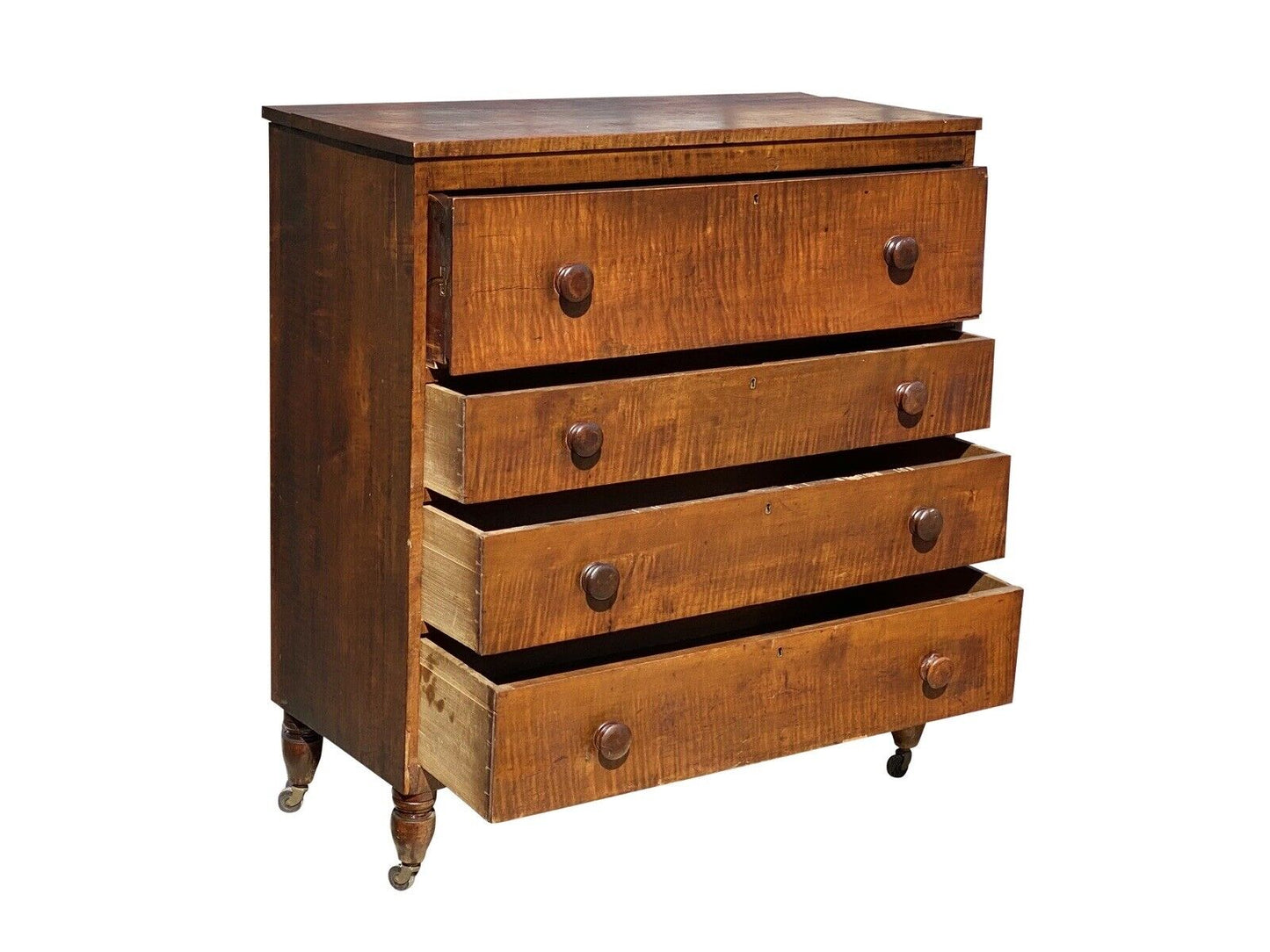 Federal Tiger Maple Country Butler's Desk in Original Surface Circa 1790 - 1810