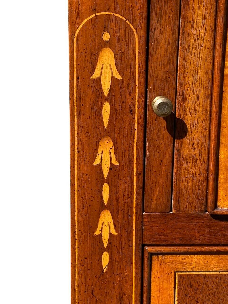 20TH C FEDERAL ANTIQUE STYLE BOSTON MAHOGANY TAMBOUR LADIES SECRETARY DESK