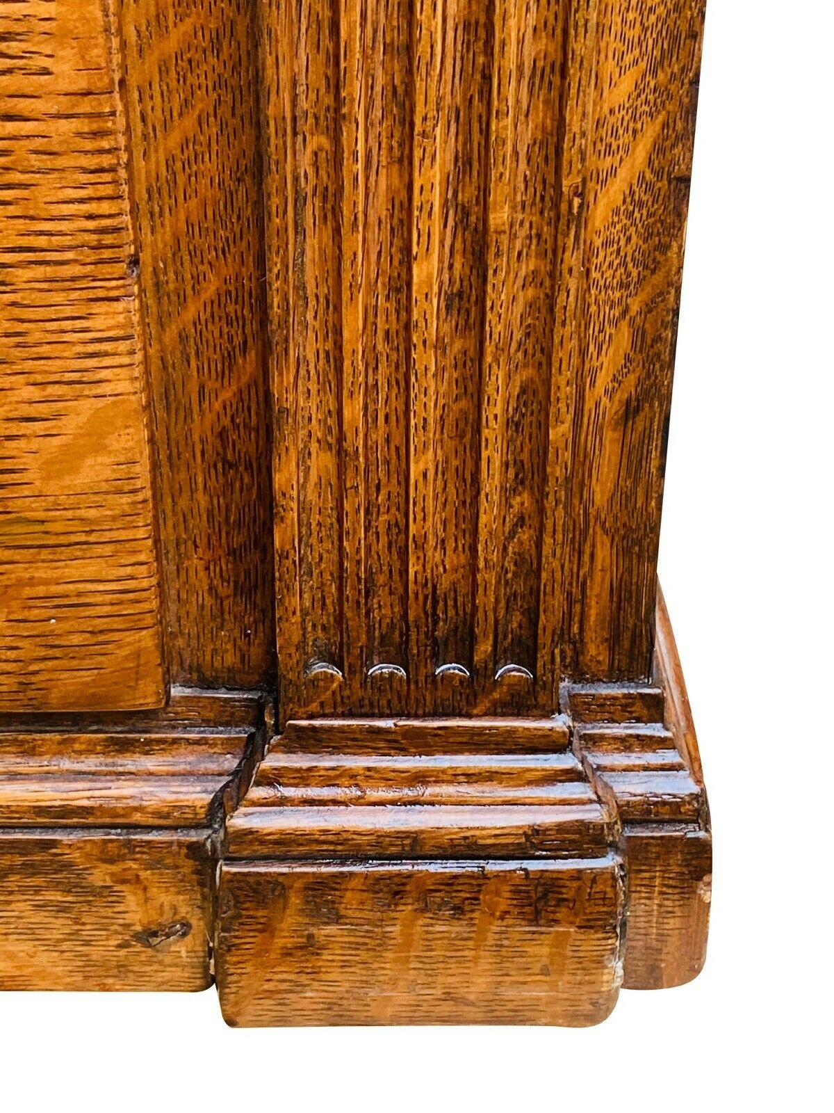 19TH C ANTIQUE LARGE VICTORIAN TIGER OAK 6 DRAWER LATERAL FILE CABINET ~ 5+ FEET