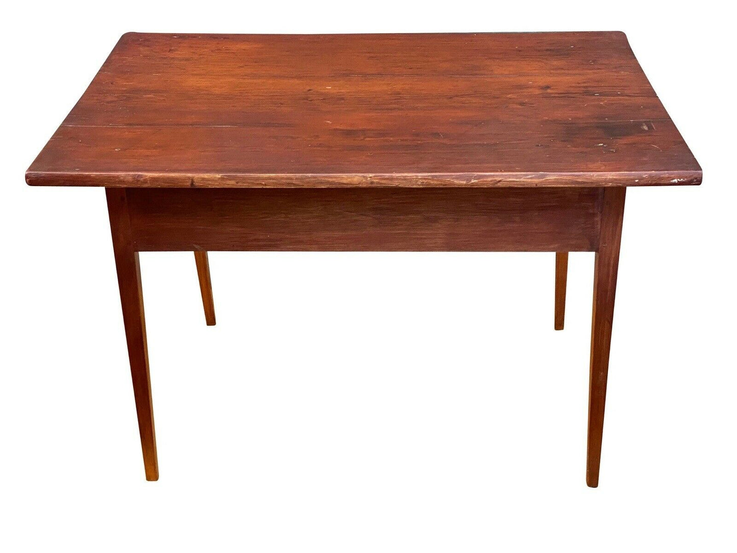 19th C Antique New Hampshire Pine Hepplewhite 1 Drawer Tavern Table