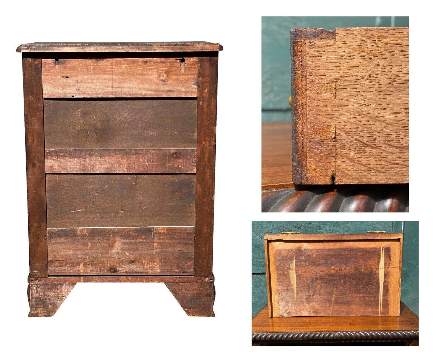 19th C Antique Pennsylvania Neoclassical Mahogany Lingerie Chest / Dresser