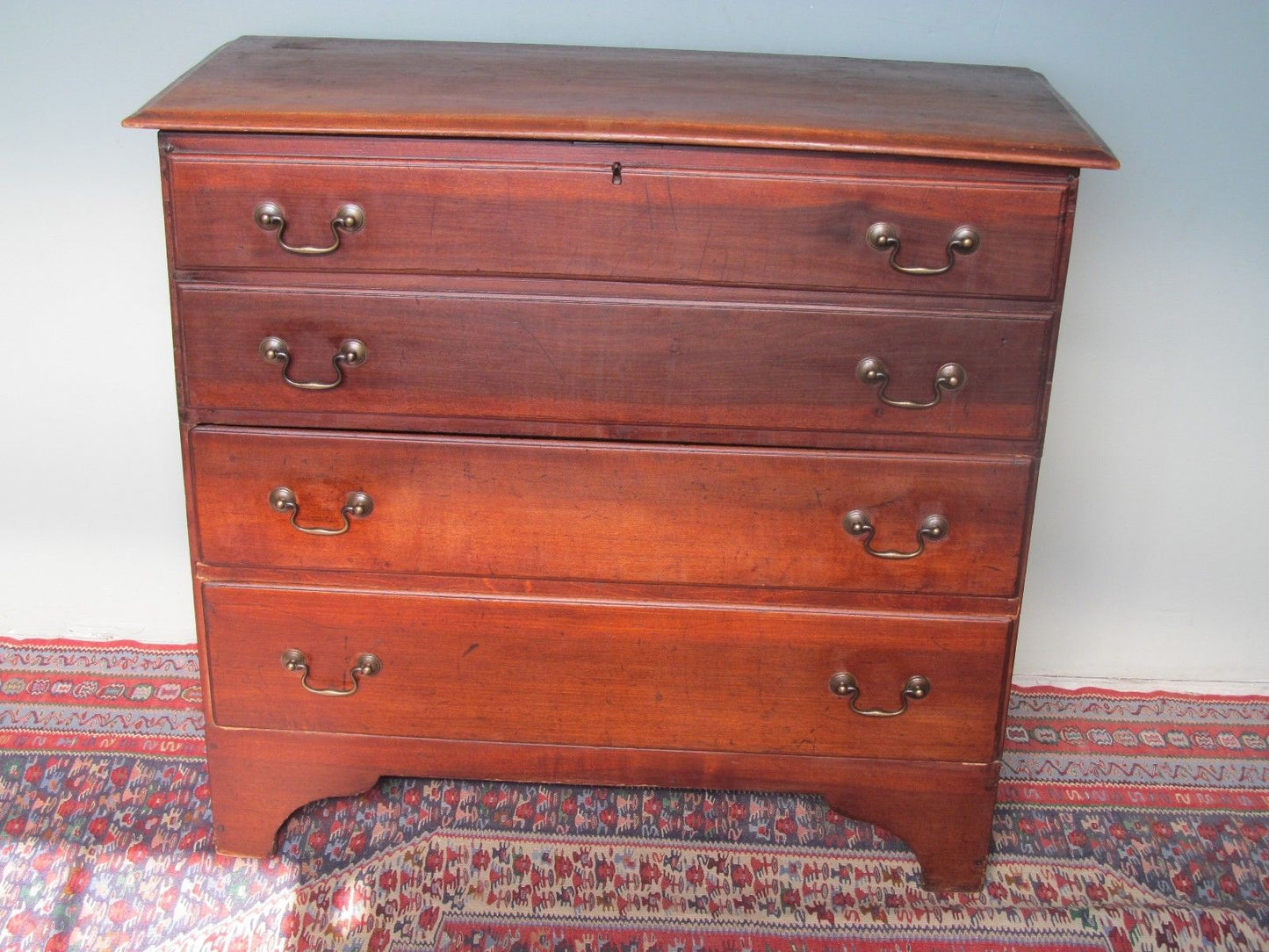 EARLY 19TH CENTURY CHIPPENDALE VIRGINIA WALNUT BLANKET CHEST