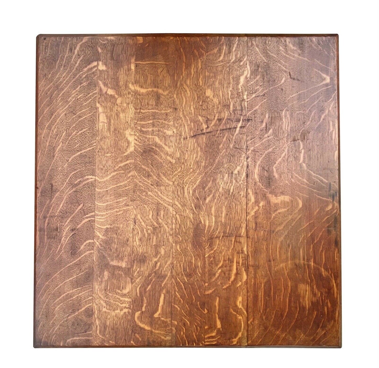 19th C Antique New York Victorian Tiger Oak Parlor Table - Thomas Brooks