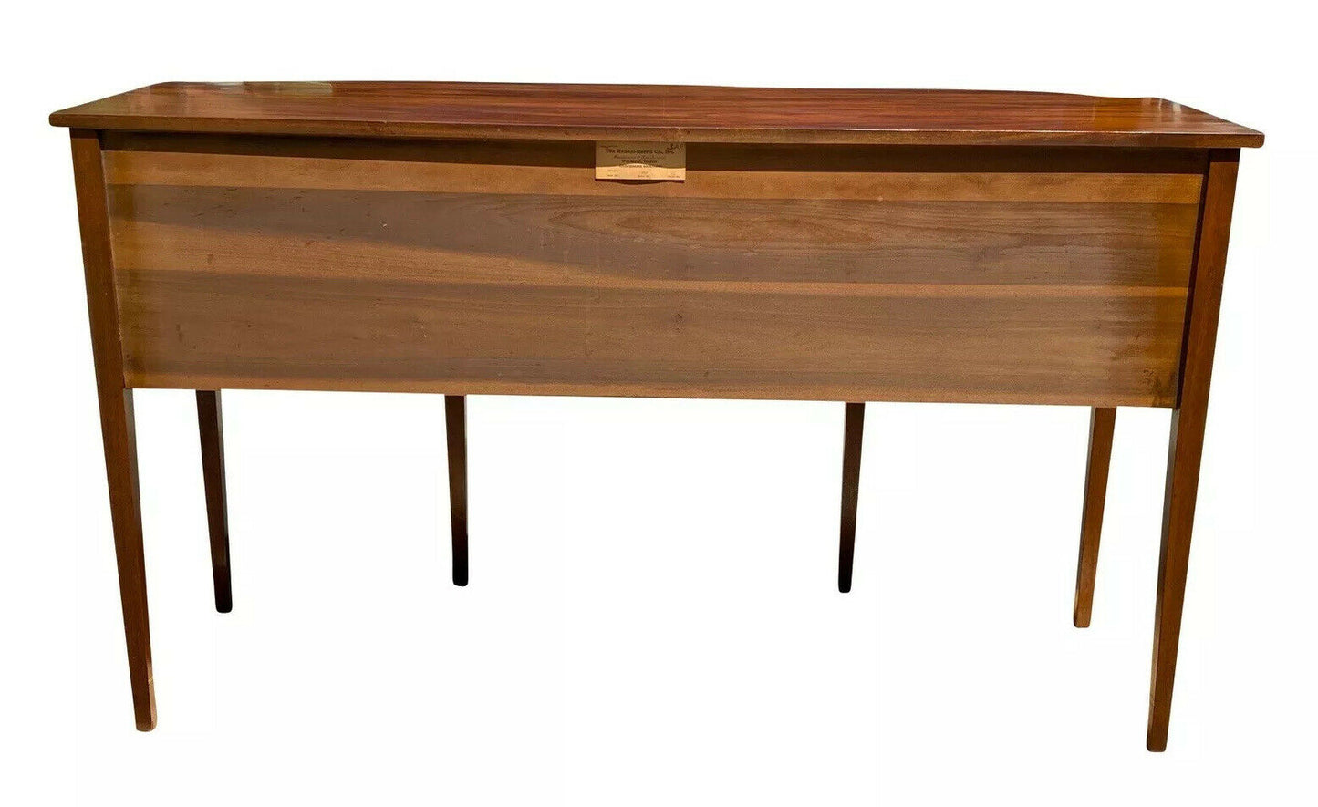 20TH C FEDERAL ANTIQUE STYLE HENKEL HARRIS INLAID MAHOGANY SIDEBOARD / SERVER