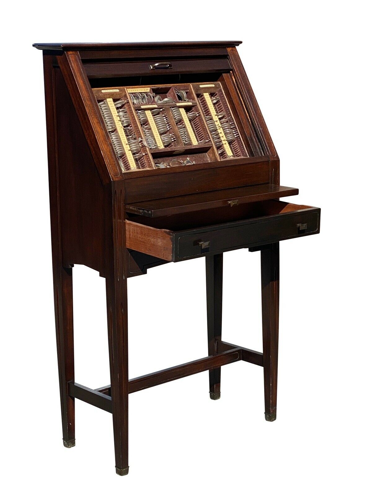 20TH C ANTIQUE INDUSTRIAL MAHOGANY OPTOMETRIST CABINET ~ MEDICAL ANTIQUE