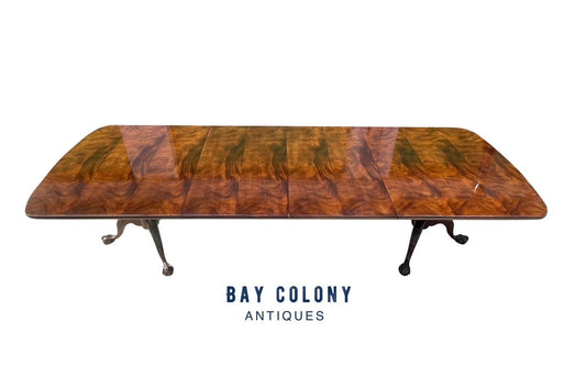 Chippendale Style Mahogany Ball & Claw Carved Dining Table by Henredon - 10 Feet