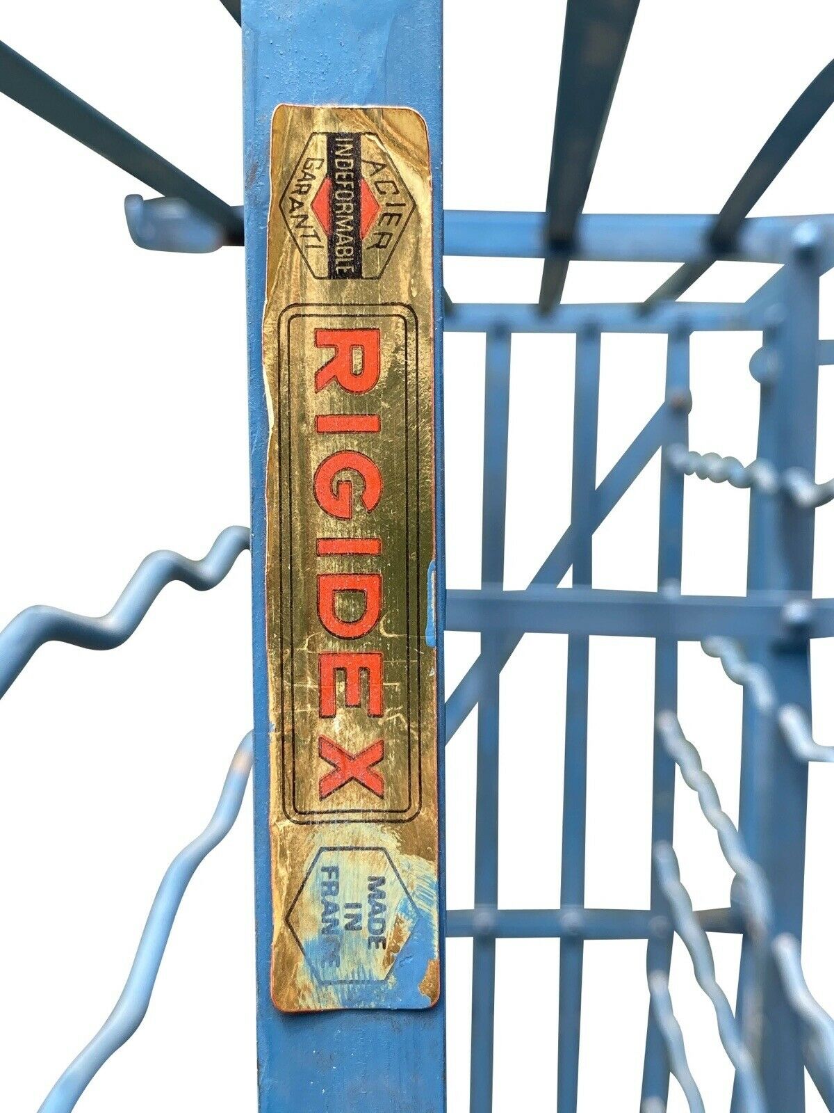 20TH C ANTIQUE FRENCH ART DECO RIGIDEX 100 BOTTLE WINE CAGE / STORAGE RACK