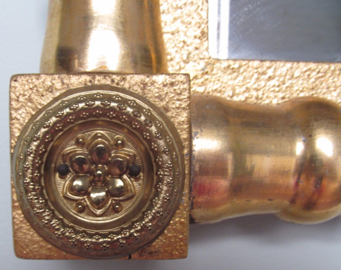 SHERATON PERIOD REVERSE GLASS PAINTED TWO PART MIRROR POWERFUL GOLD GILT FRAME