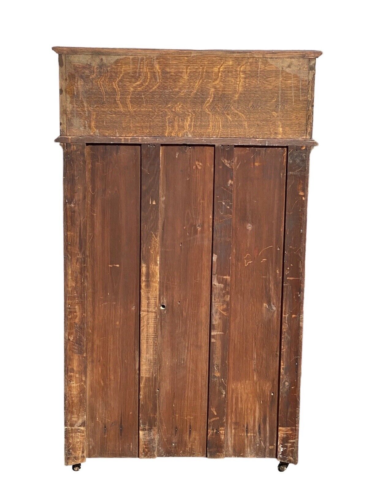 Antique Victorian Tiger Oak Chest Of Drawers / Lock Side Chest