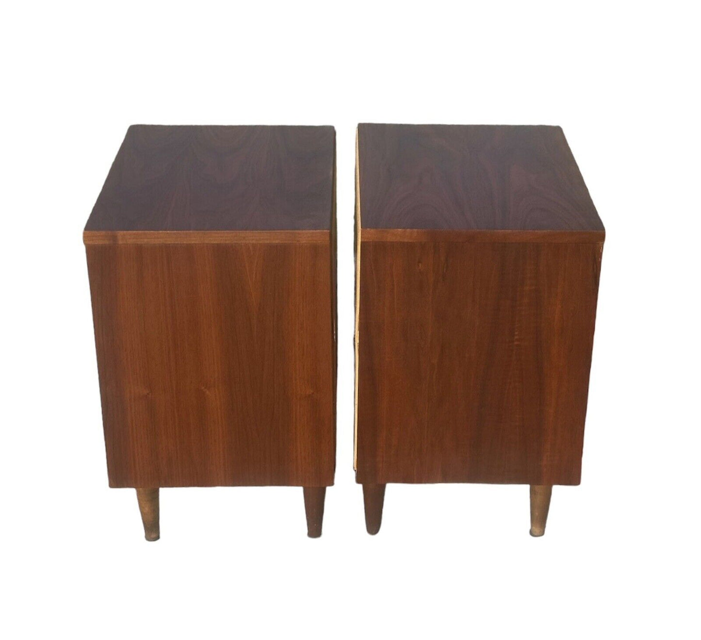 Pair of Mid-century Modern Walnut Two Drawer Nightstands by Crescent Furniture