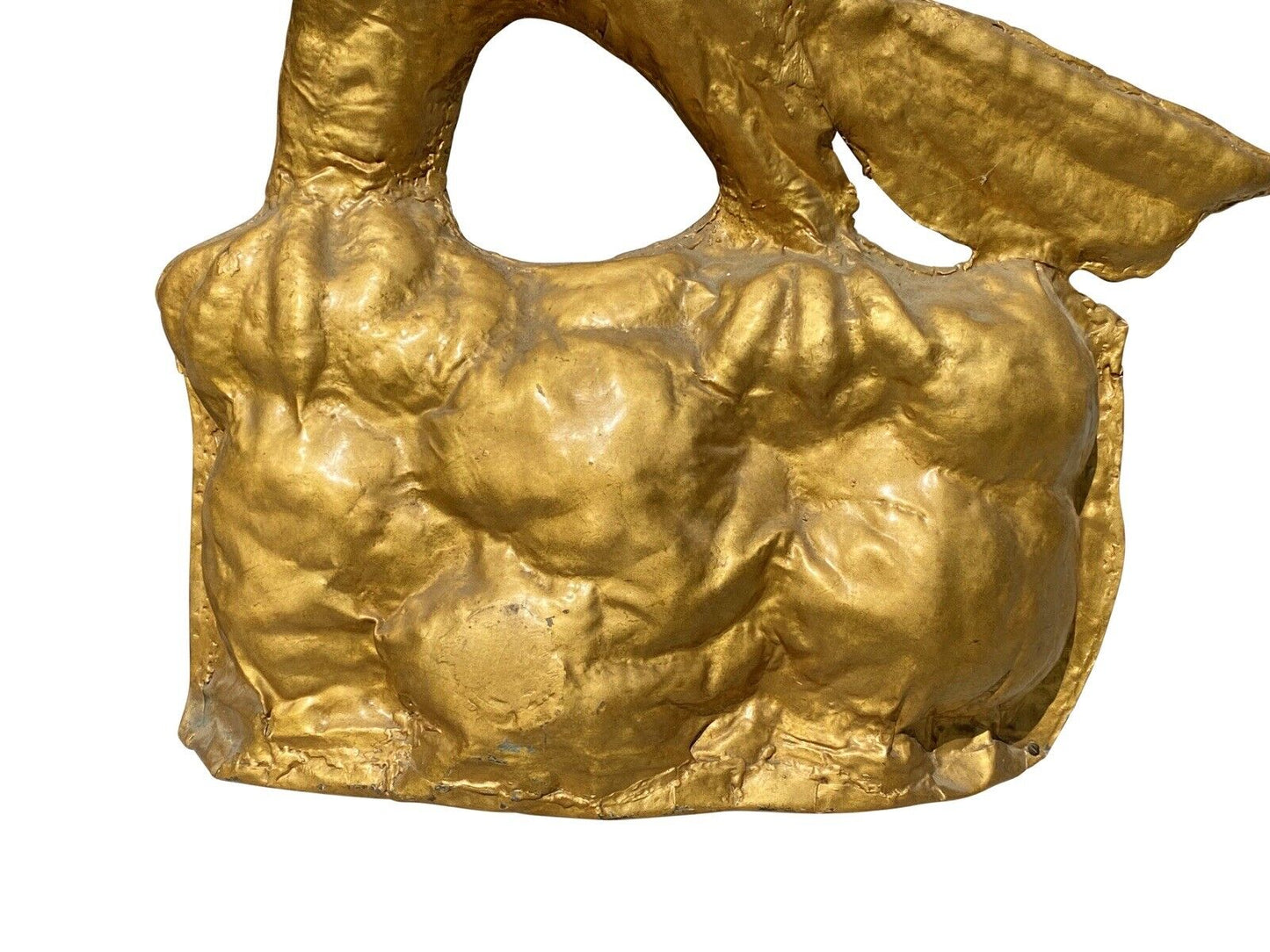 Antique Embossed Brass Eagle Wall Hanging With Spread Wings