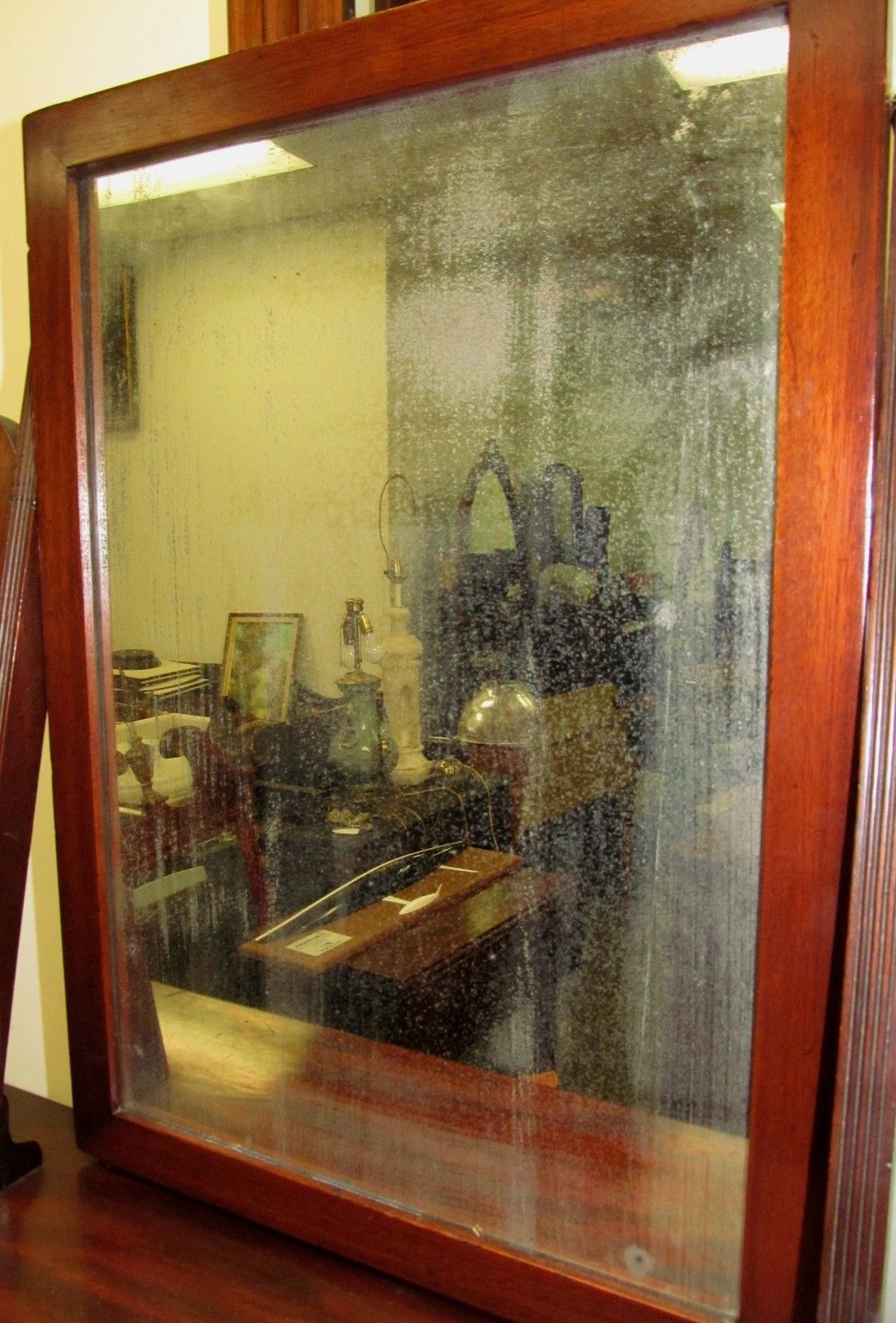 IMPORTANT FEDERAL MAHOGANY DRESSING MIRROR-JAMES HOY BOSTON 1815-1825