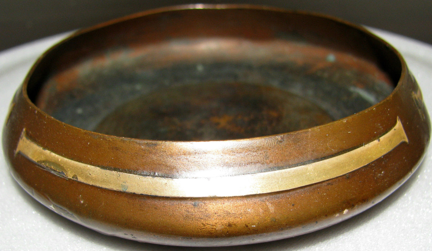 ARTS & CRAFTS STERLING ON BRONZE ASHTRAY SIGNED HEINTZ