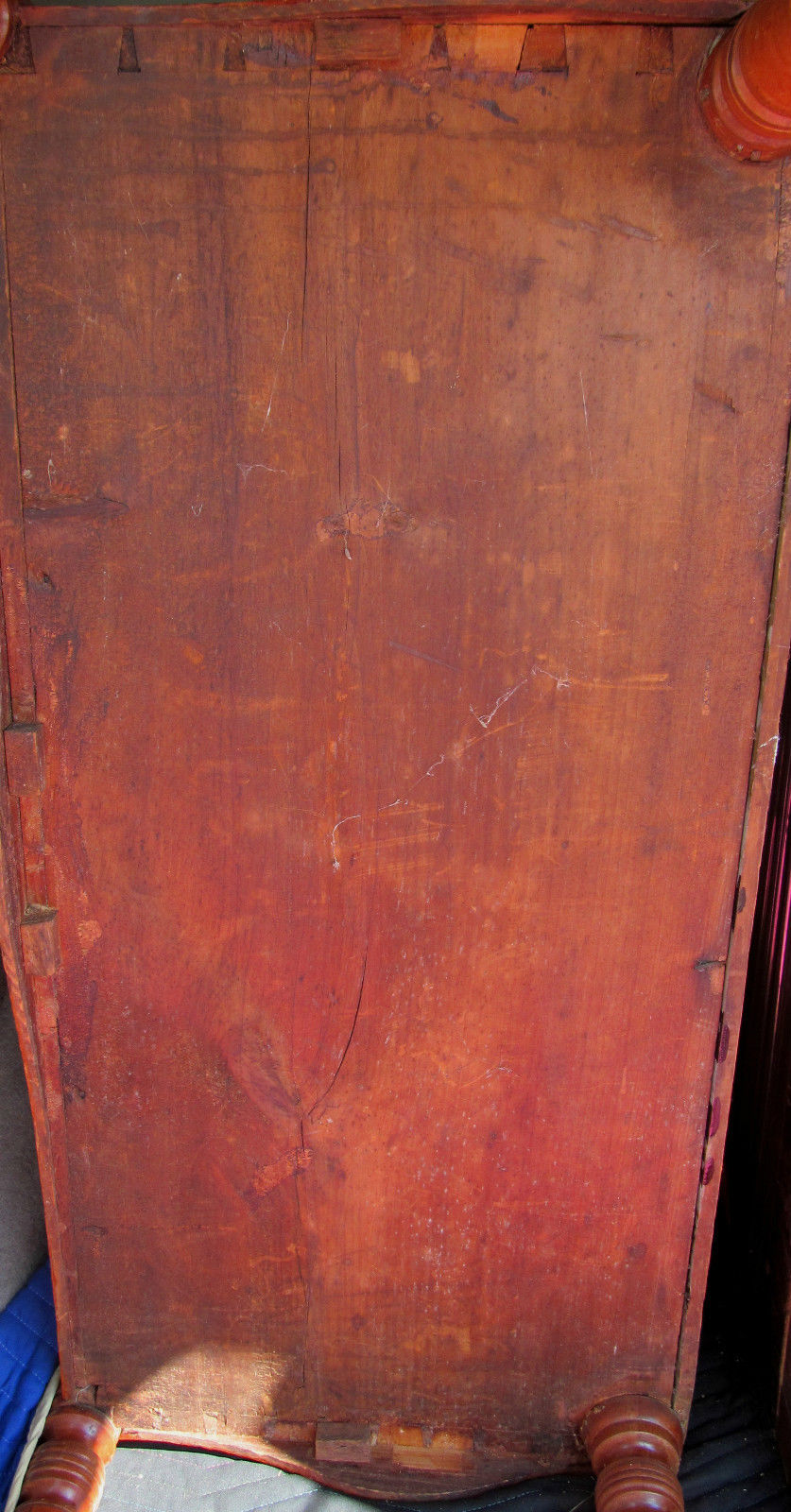 FINE 1790 SHERATON PINE & MAPLE DRESSER W/RING TURNED COLUMNS N.H. EXCEPTIONAL!