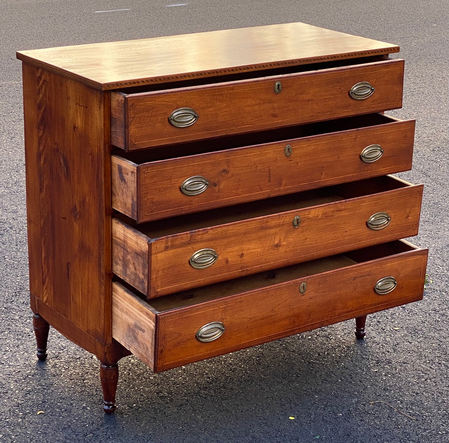 18th Century Antique Pennsylvania Sheraton Dresser / Chest