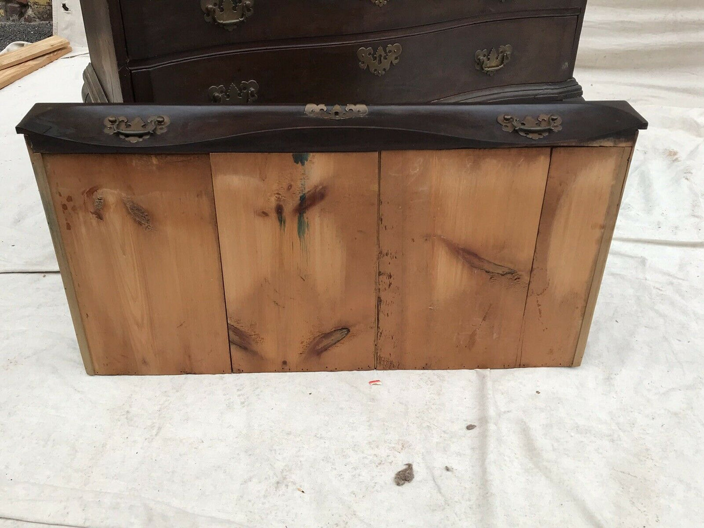 18th C Antique Boston Chippendale Black Walnut Oxbow Slant Lid Secretary Desk - Bay Colony Antiques Antiques:Furniture:Desks & Secretaries:Pre-1800