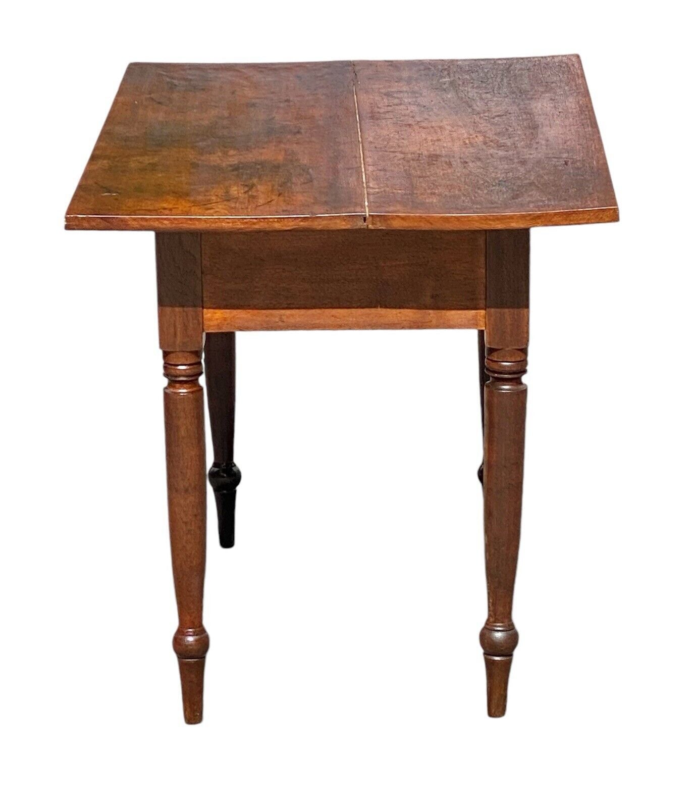 Antique Queen Anne Pennsylvania Walnut Country Tavern Table With Center Drawer