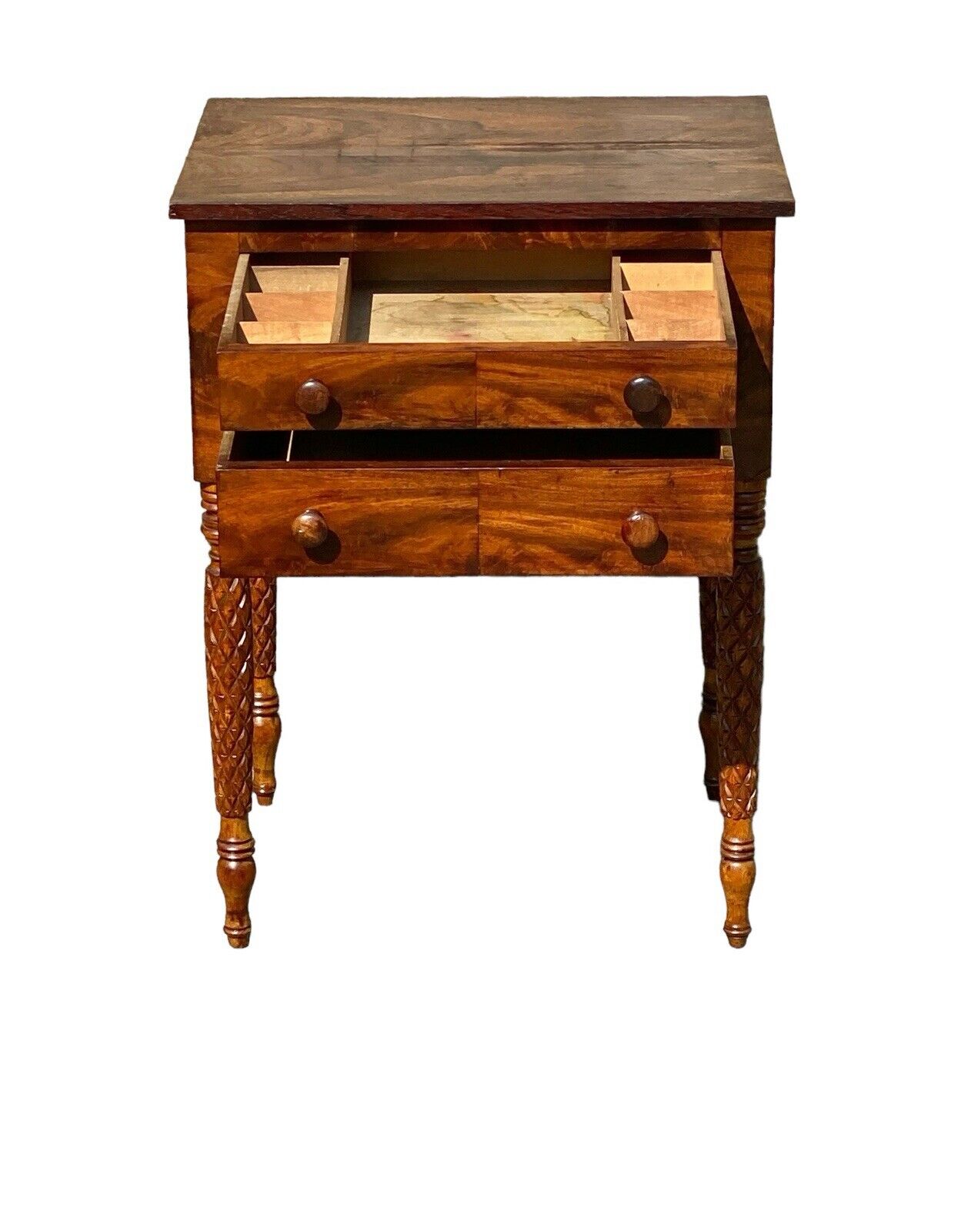 Antique Mahogany & Rosewood Worktable / Nightstand