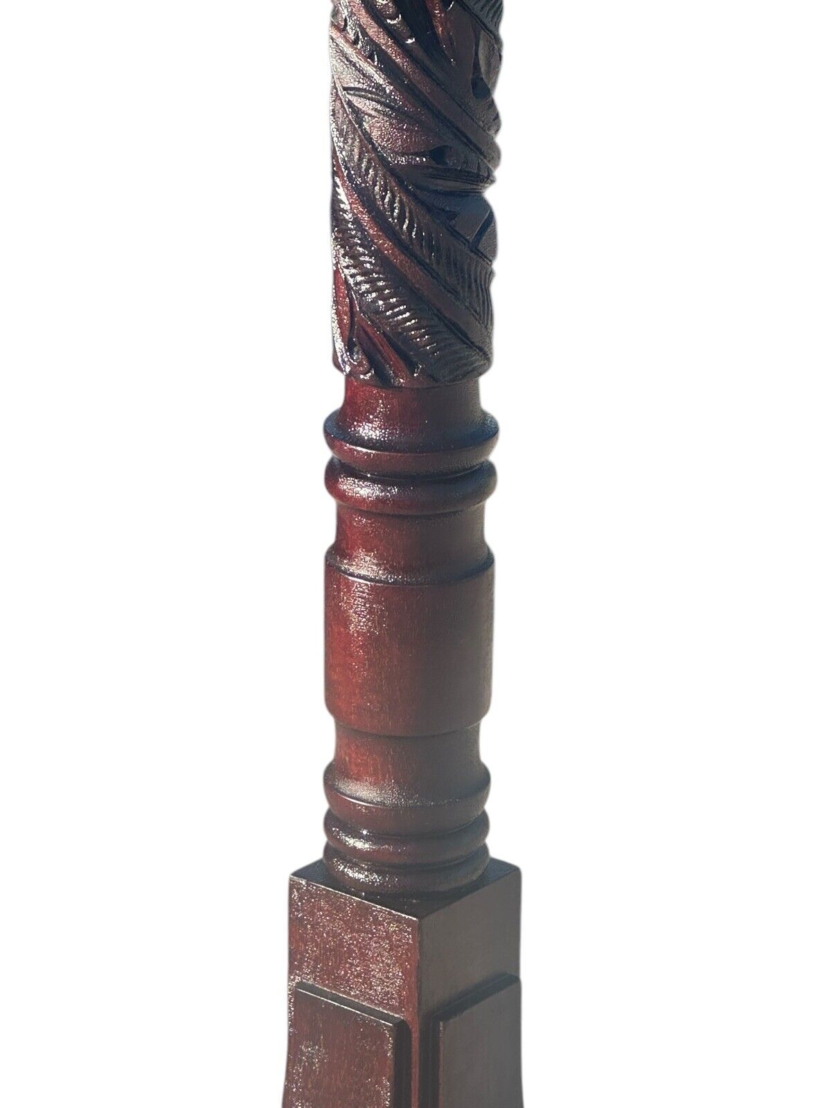 Antique Federal Style Mahogany Acanthus Carved Coat Tree on Fine Claw Foot Base