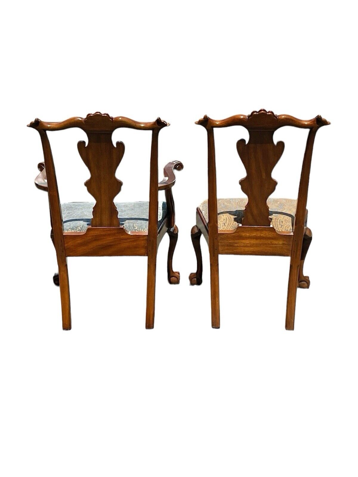 Set of 8 Henkel Harris Mahogany Dining Chairs with Carved Ball & Claw Feet