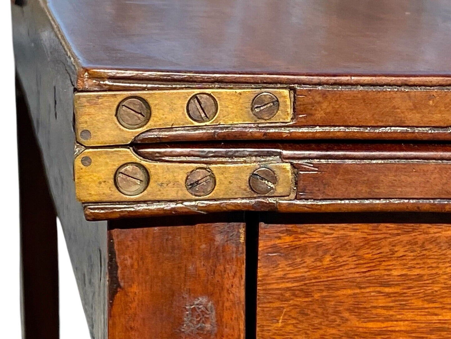 Antique Massachusetts Mahogany Card Table / Game Table