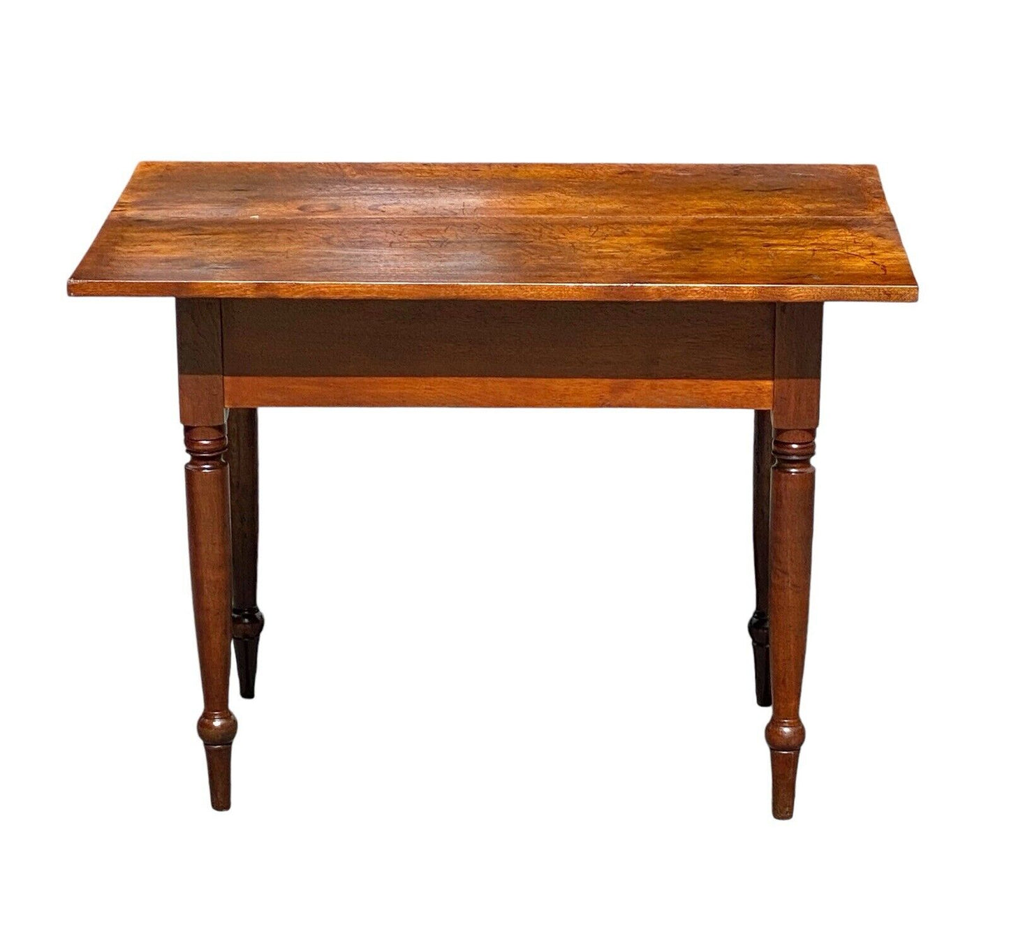 Antique Queen Anne Pennsylvania Walnut Country Tavern Table With Center Drawer