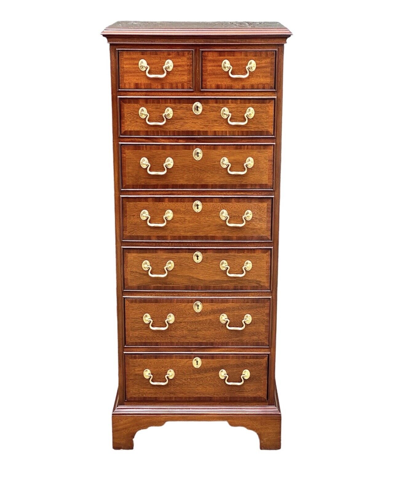 Fine Chippendale Style Mahogany Band Inlaid Lingerie Chest by Councill Craftsmen