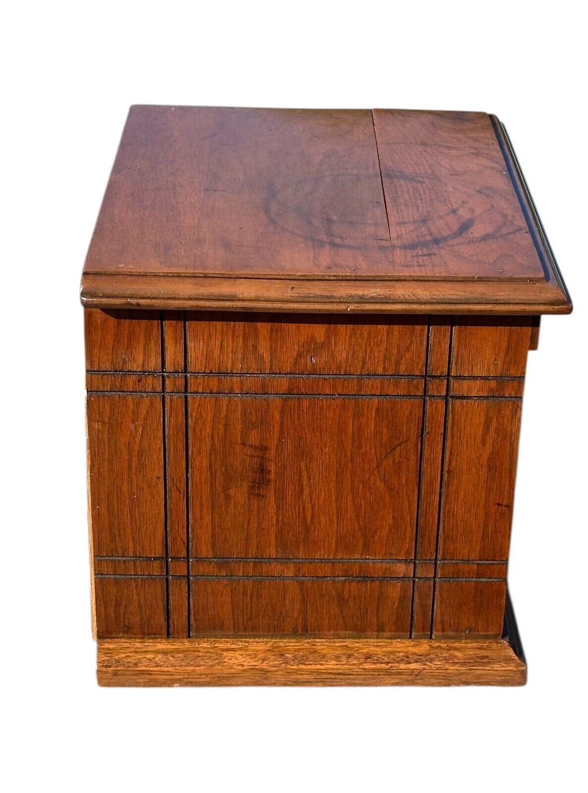 Antique Victorian Walnut Two Drawer Desktop Office File by National Cabinet