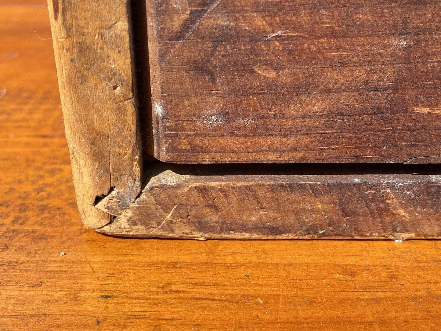 Antique Country Primitive Pine Cobblers Bench / Coffee Table with 3 Drawers