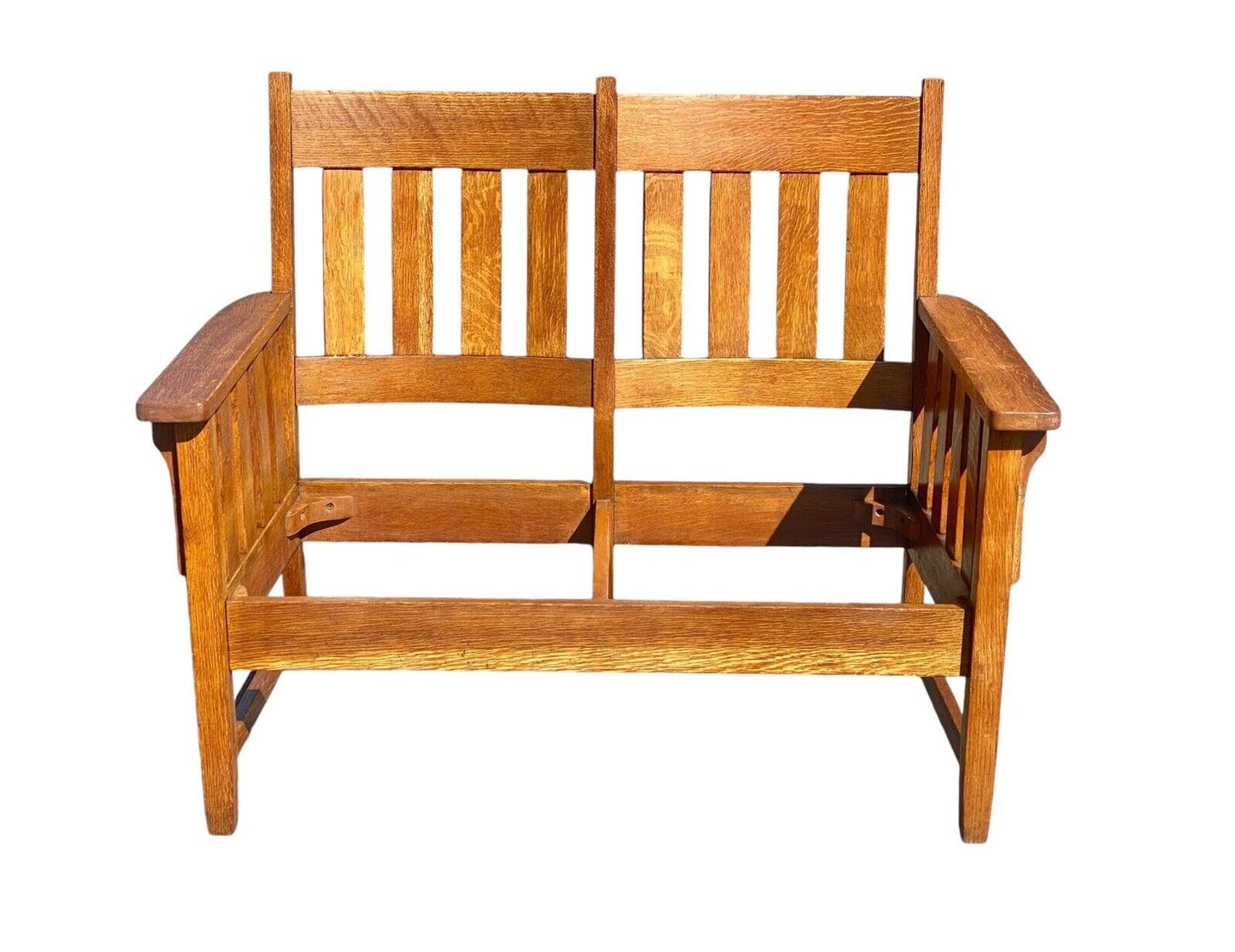 Antique Arts & Crafts / Mission Oak Settee Bench