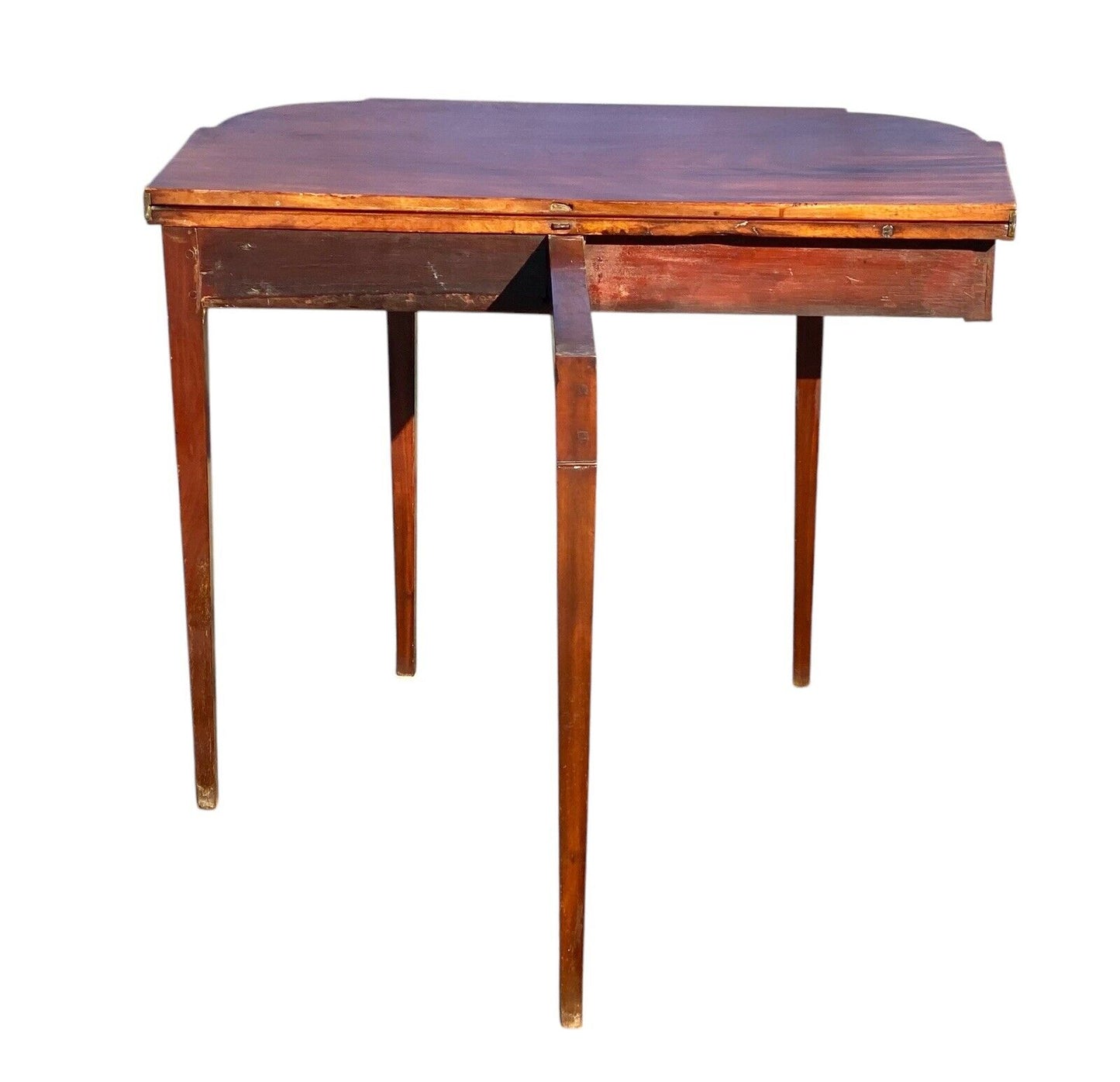 Antique Massachusetts Mahogany Card Table / Game Table